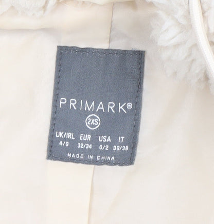 Womens UK Size 2XS Primark Beige Puffer Jacket