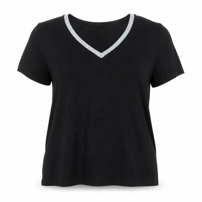 Womens UK Size 14 Very Black Basic T-Shirt