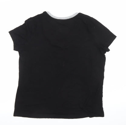 Womens UK Size 14 Very Black Basic T-Shirt