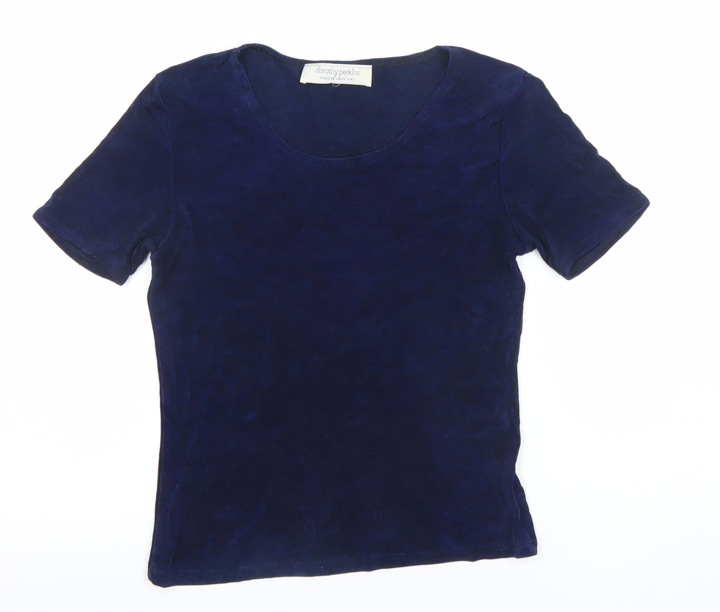 Womens UK Size 12 Dorothy Perkins Blue Basic T-Shirt
