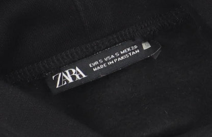 Womens UK Size S Zara Black Pullover Hoodie