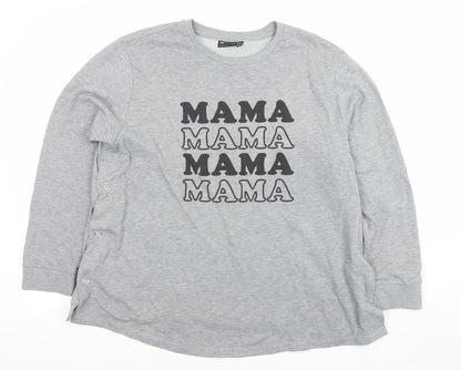 Womens UK Size 14 ASOS Grey Pullover Sweatshirt