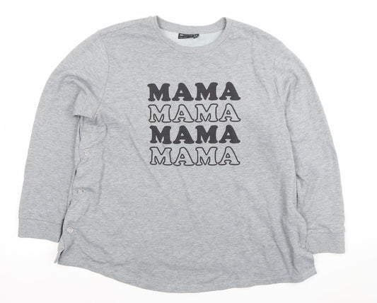 Womens UK Size 14 ASOS Grey Pullover Sweatshirt