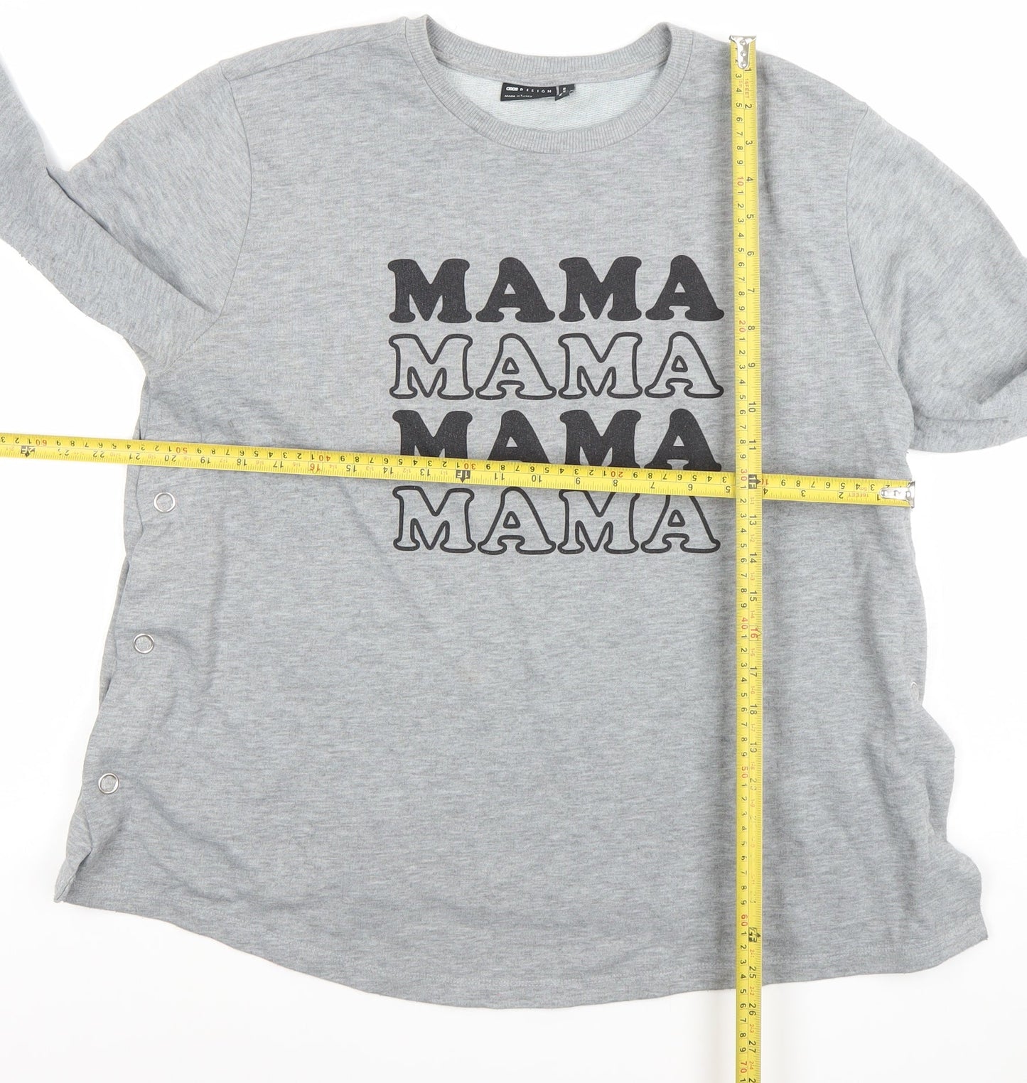 Womens UK Size 14 ASOS Grey Pullover Sweatshirt
