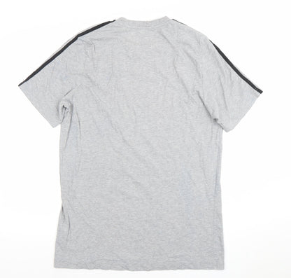 Adidas Men's Grey Short Sleeve Crew Neck Classic T-Shirt Size L