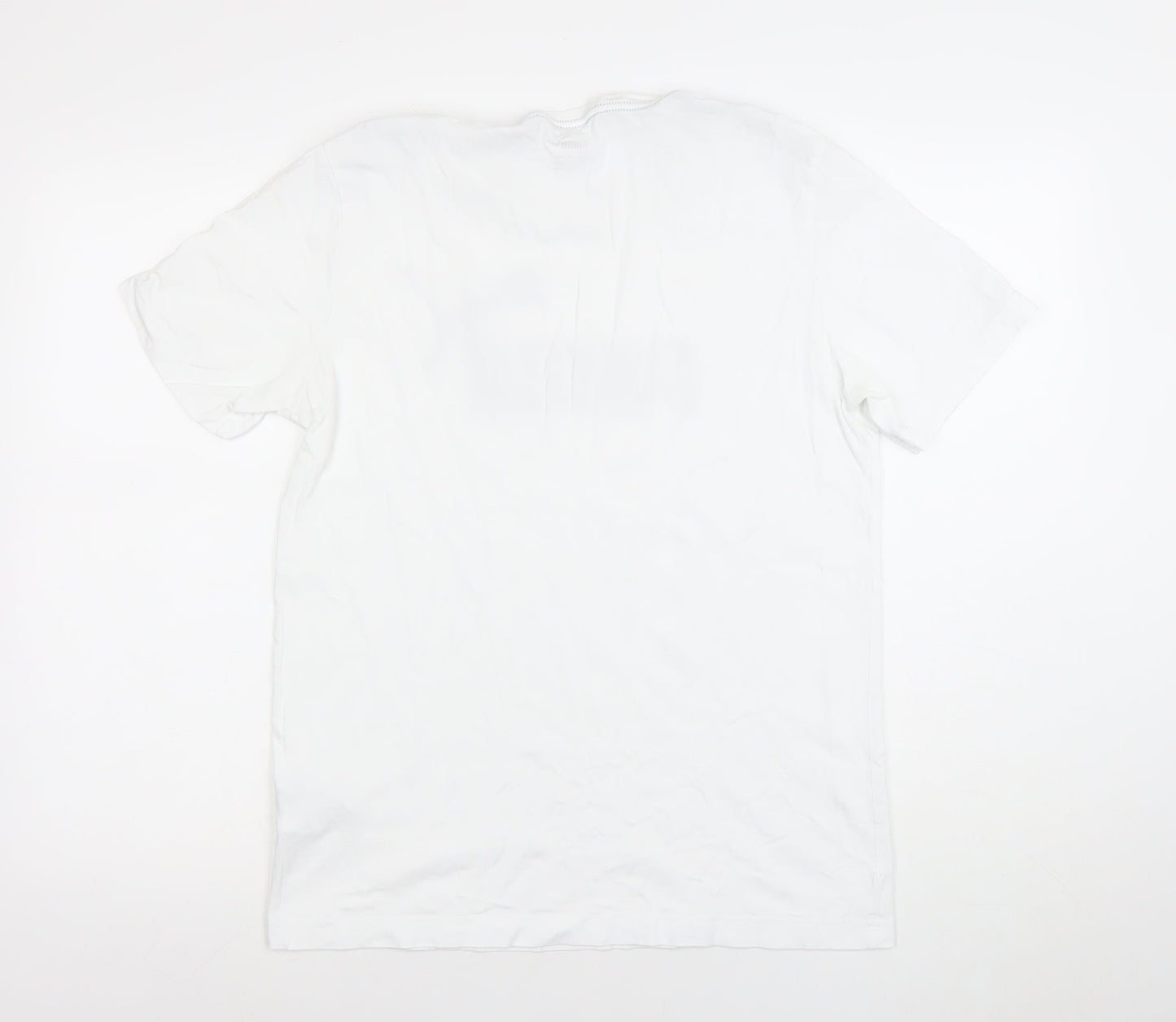 Puma Men's White Regular Fit Short Sleeve Crew Neck Sports T-Shirt M