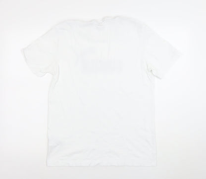 Puma Men's White Regular Fit Short Sleeve Crew Neck Sports T-Shirt M