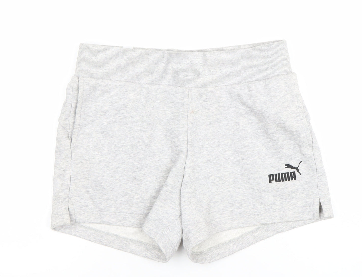 Puma Womens Grey XS Athletic Shorts Lightweight Cotton Blend