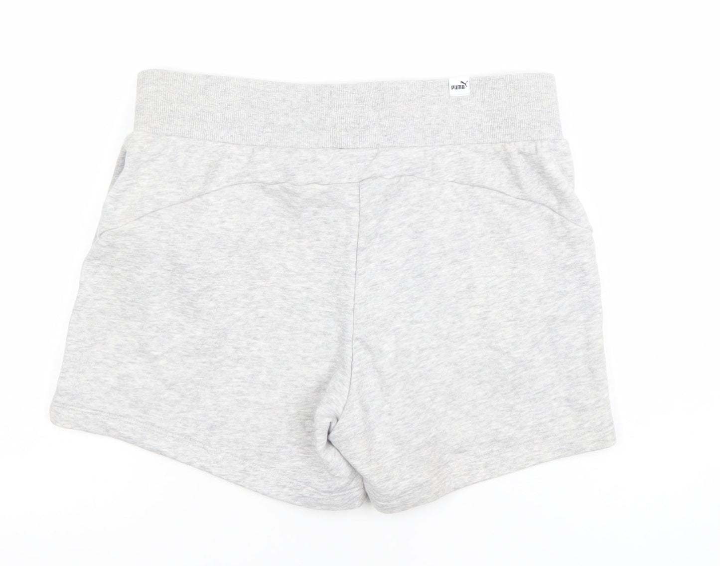 Puma Womens Grey XS Athletic Shorts Lightweight Cotton Blend