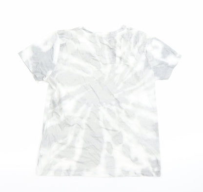 Womens UK Size 8 New Look Grey Basic T-Shirt