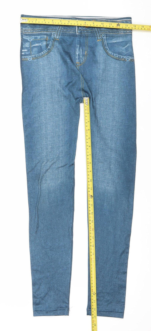 Womens UK Size S Trim N' Slim  Jegging Blue Leggings