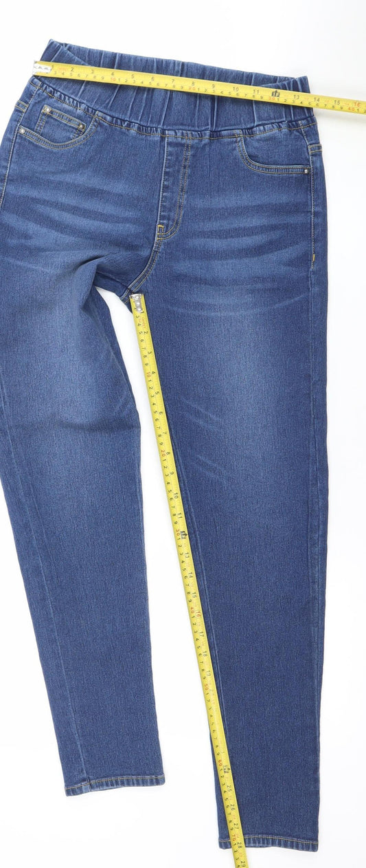 Womens UK Size 10-12 The Casual Company Regular Fit Jegging Blue Jeans
