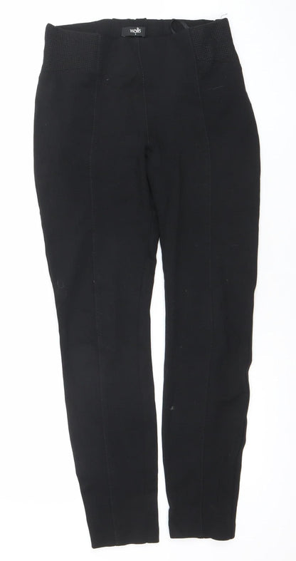Womens UK Size S Wallis Slim Fit Leggings Black Trousers