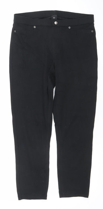 Womens UK Size M HUE Slim Fit Jegging Black Trousers