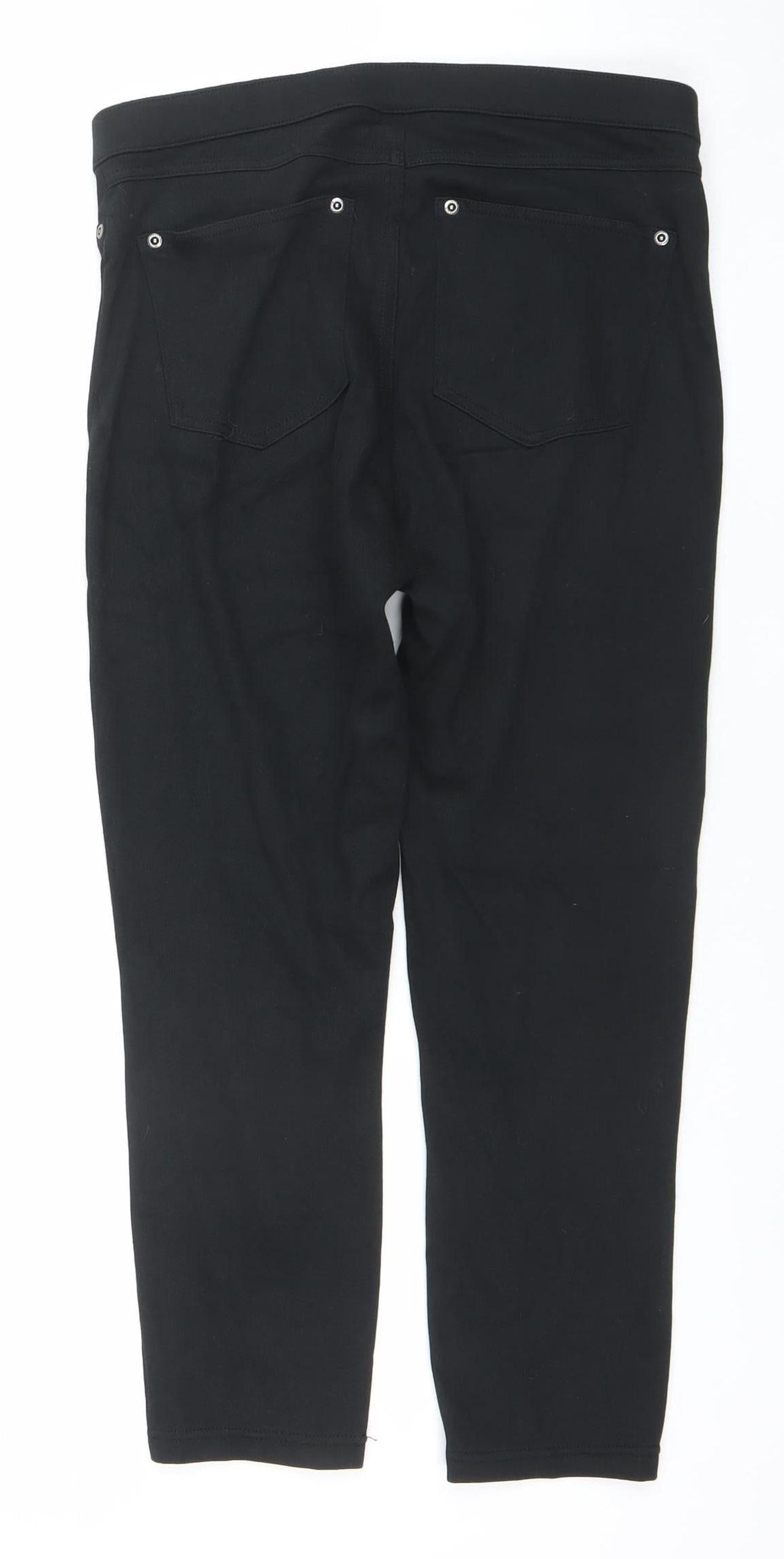 Womens UK Size M HUE Slim Fit Jegging Black Trousers