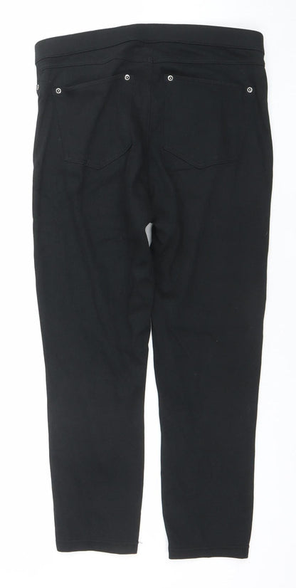 Womens UK Size M HUE Slim Fit Jegging Black Trousers