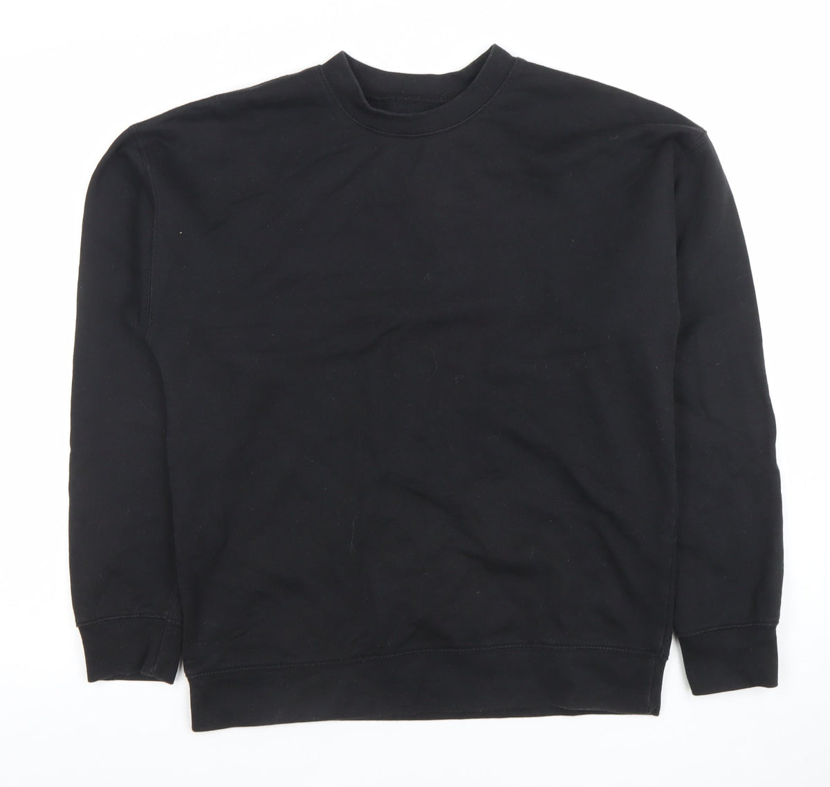 Mens UK Size S Boohoo Black Pullover Sweatshirt