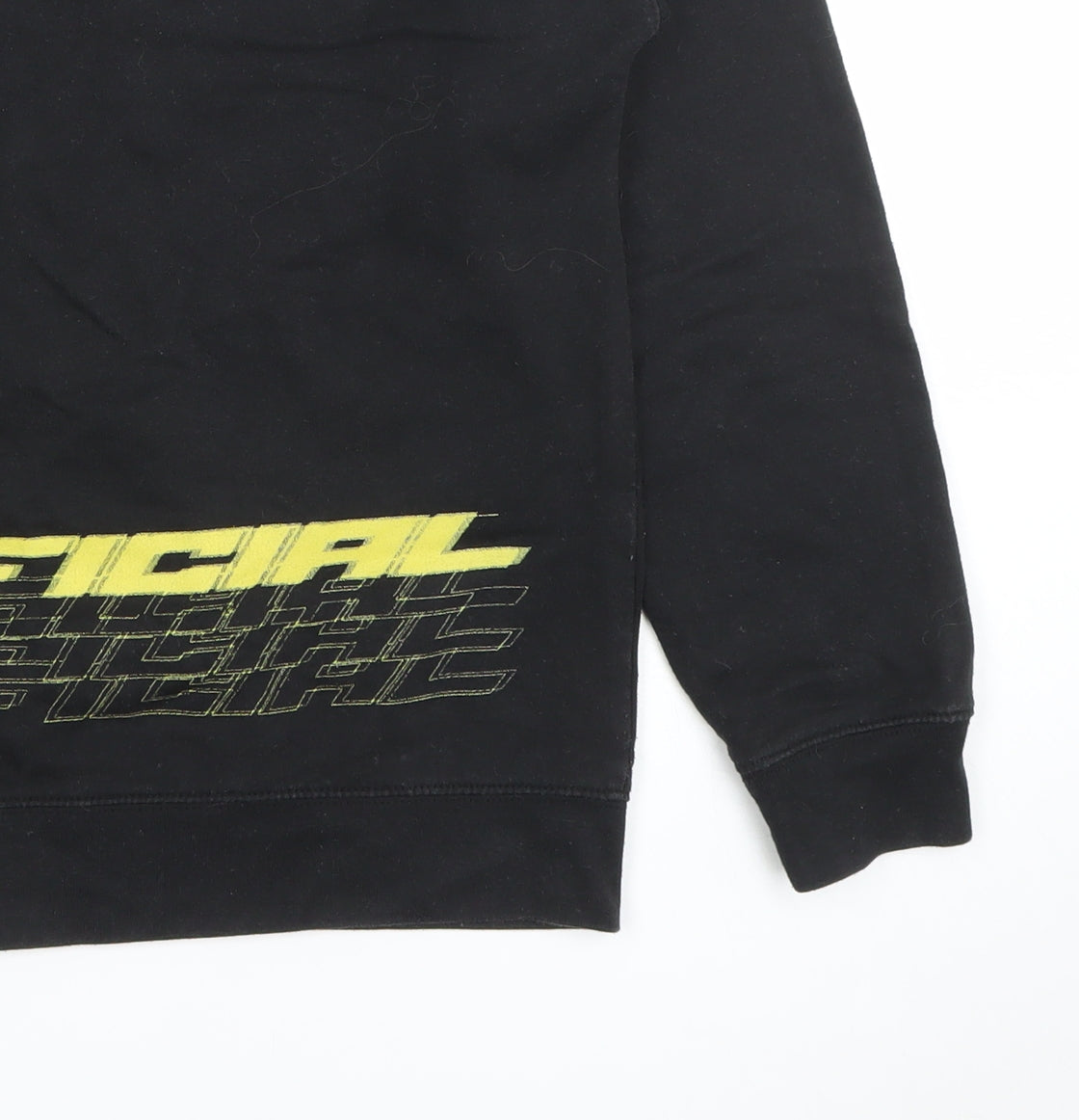 Mens UK Size S Boohoo Black Pullover Sweatshirt