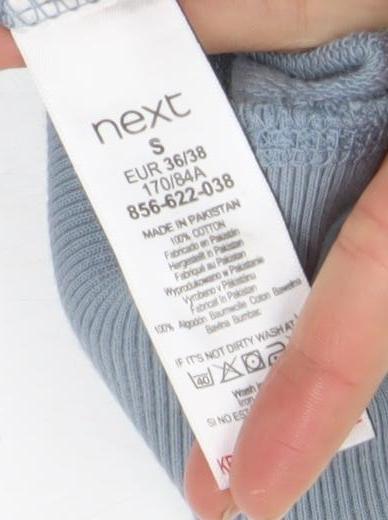Womens UK Size S NEXT Blue Pullover Hoodie