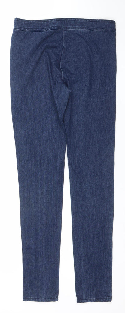 FC Jeans Women's Blue Skinny Denim Jeggings UK 12 with Ankle Zip