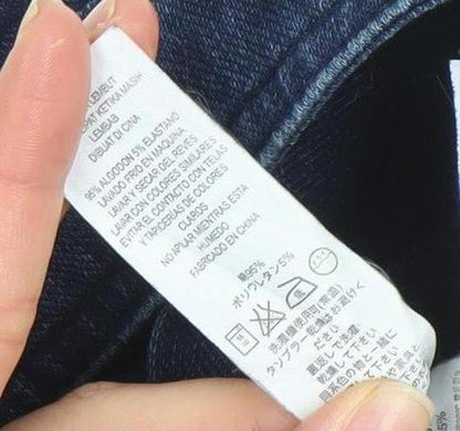 FC Jeans Women's Blue Skinny Denim Jeggings UK 12 with Ankle Zip