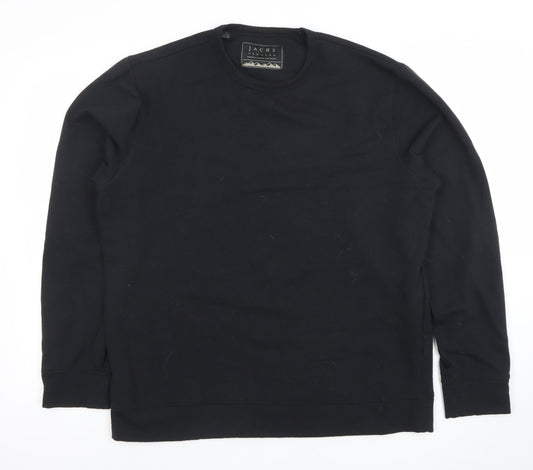 Mens UK Size L JACHS New York Black Pullover Sweatshirt