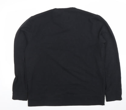 Mens UK Size L JACHS New York Black Pullover Sweatshirt