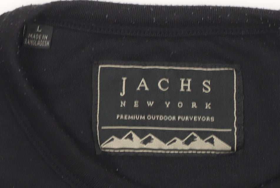 Mens UK Size L JACHS New York Black Pullover Sweatshirt