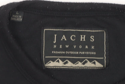Mens UK Size L JACHS New York Black Pullover Sweatshirt