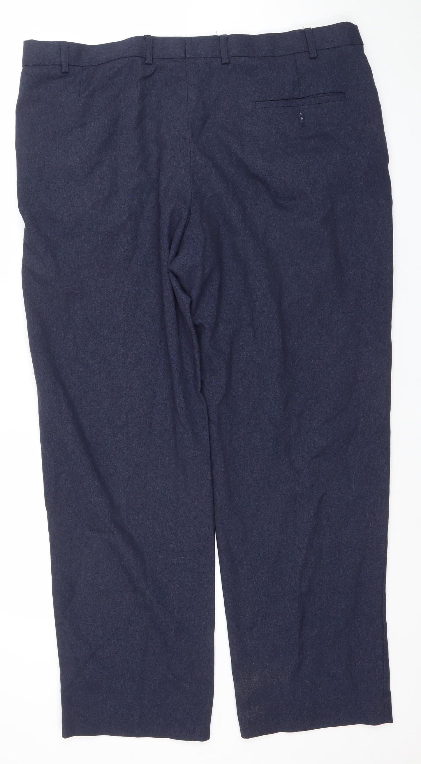 Dunnes Stores Men's Navy Blue Regular Fit Trousers 40W 31L