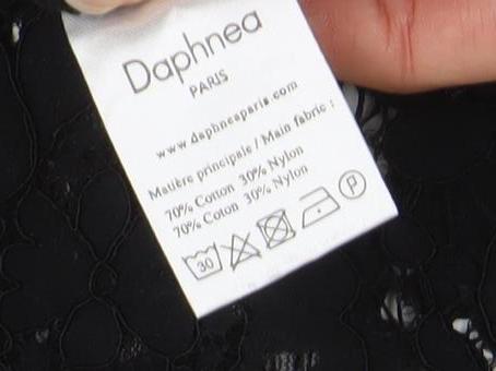 Womens UK Size S Daphnea Black Lace Polo