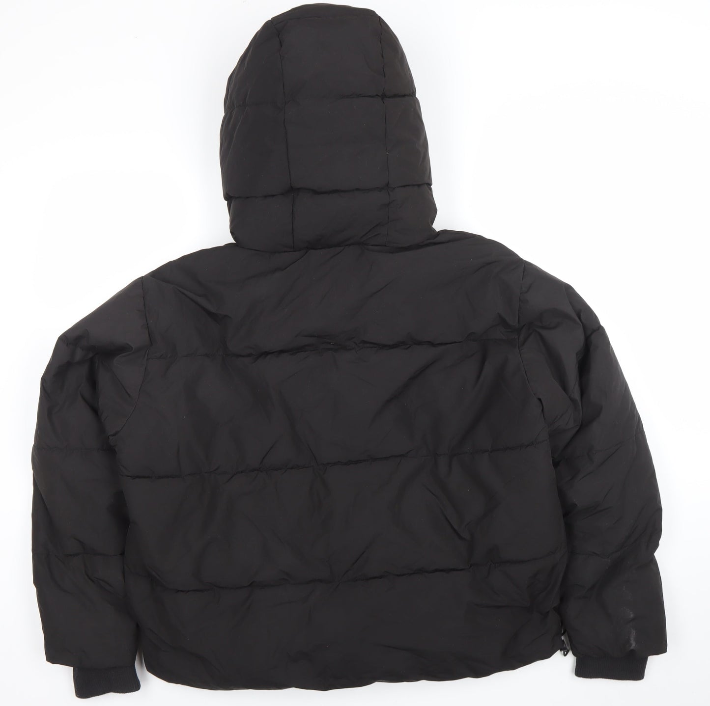 Primark Womens Black Hooded Puffer Jacket Size S Winter Coat