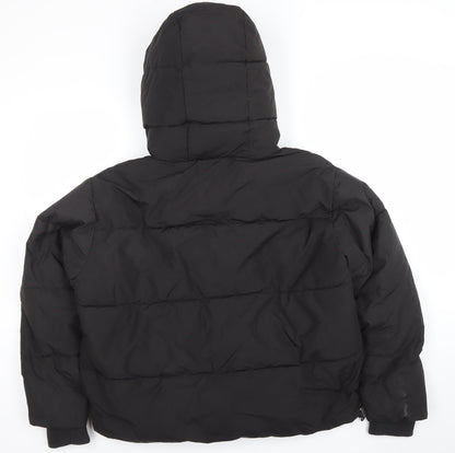 Primark Womens Black Hooded Puffer Jacket Size S Winter Coat