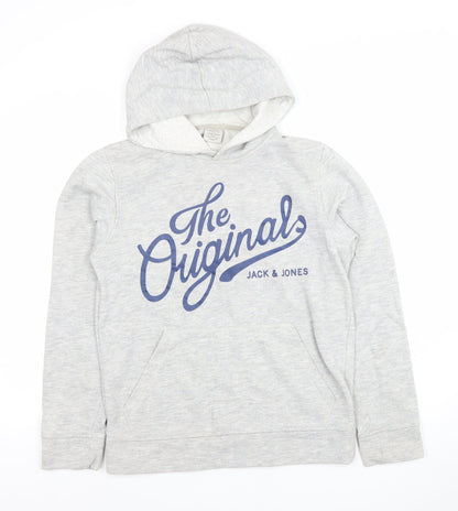 Mens UK Size XS JACK & JONES Grey Pullover Hoodie