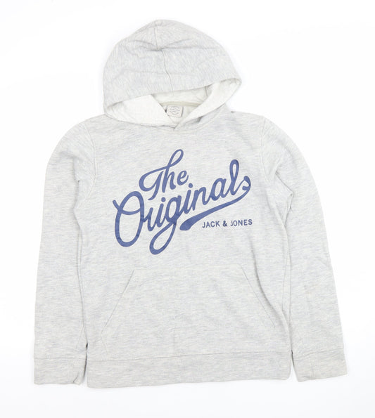 Mens UK Size XS JACK & JONES Grey Pullover Hoodie