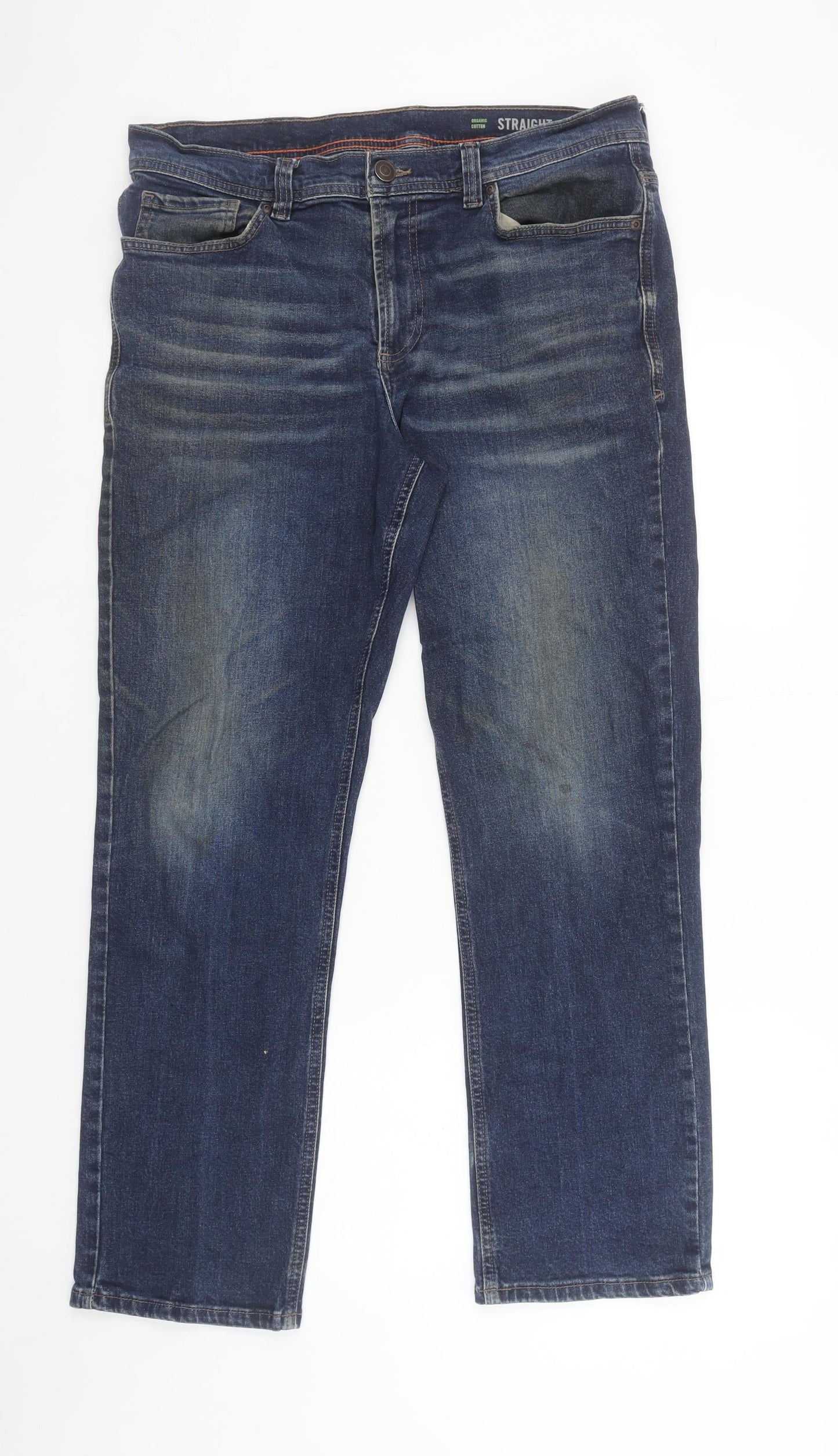 F&F Men’s Blue Straight Leg Jeans 36W 30L Denim Classic Fit