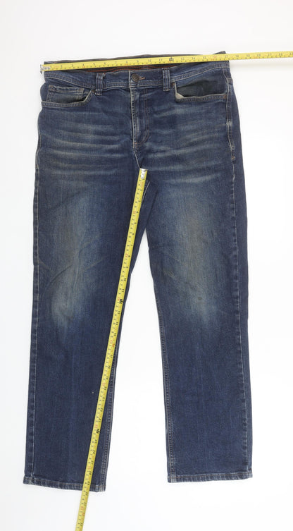 F&F Men’s Blue Straight Leg Jeans 36W 30L Denim Classic Fit