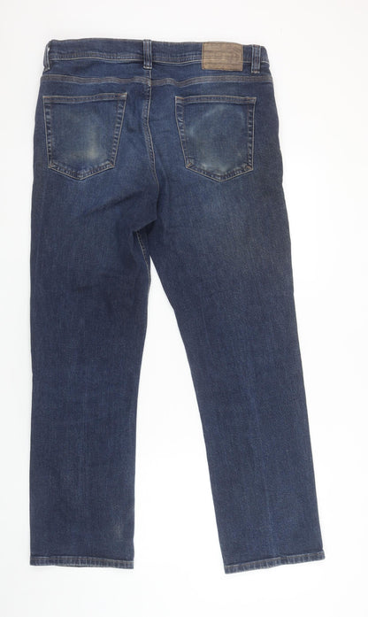 F&F Men’s Blue Straight Leg Jeans 36W 30L Denim Classic Fit