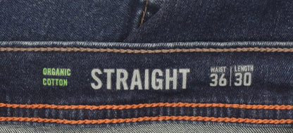 F&F Men’s Blue Straight Leg Jeans 36W 30L Denim Classic Fit