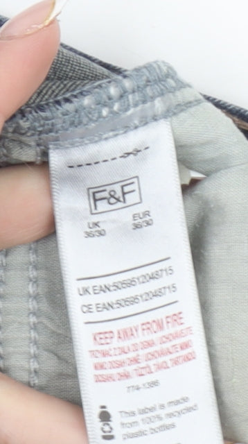 F&F Men’s Blue Straight Leg Jeans 36W 30L Denim Classic Fit