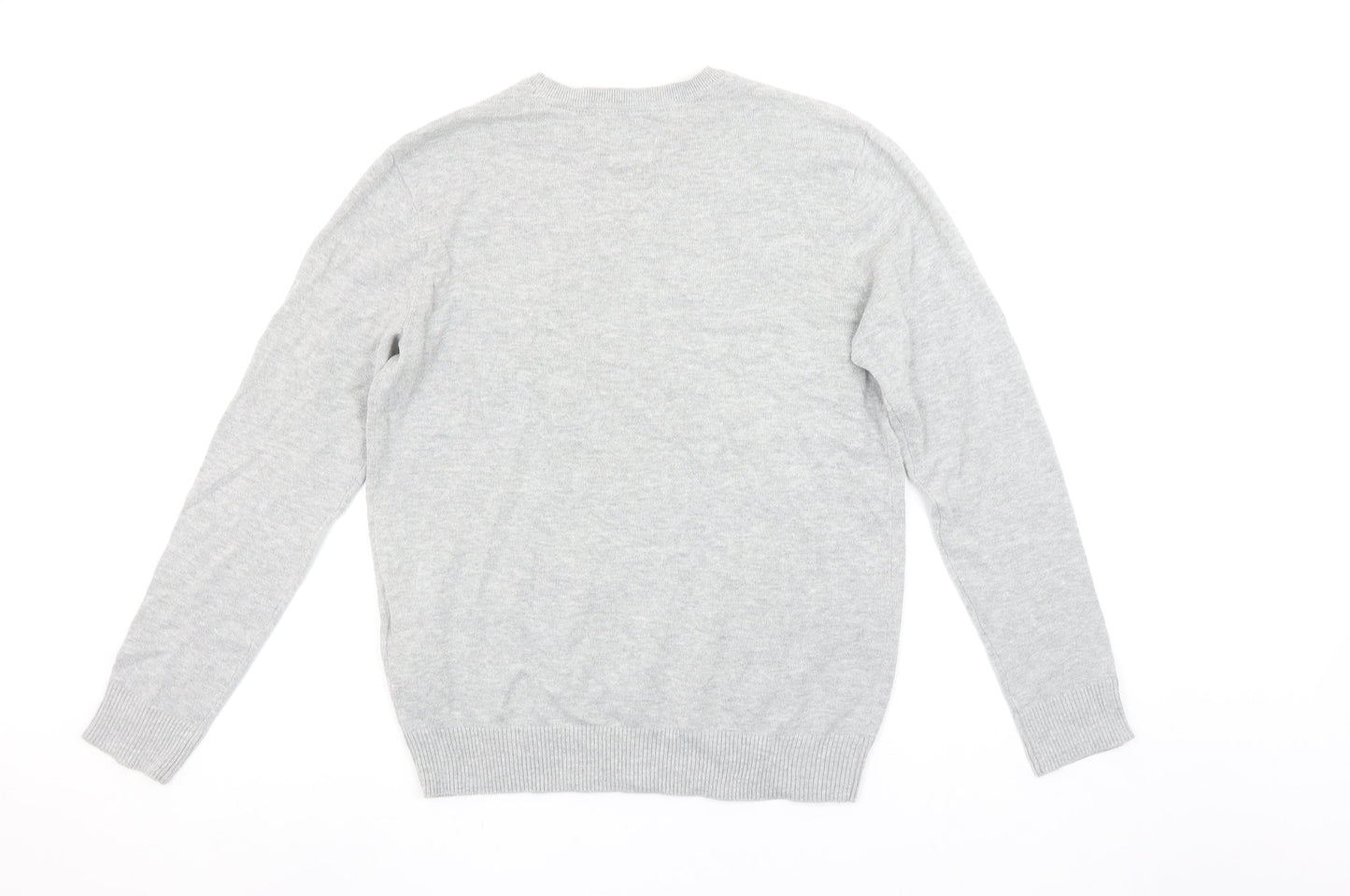 Quiksilver Mens Grey XS Crew Neck Cotton Pullover Jumper