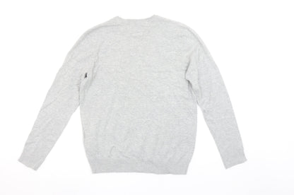 Quiksilver Mens Grey XS Crew Neck Cotton Pullover Jumper