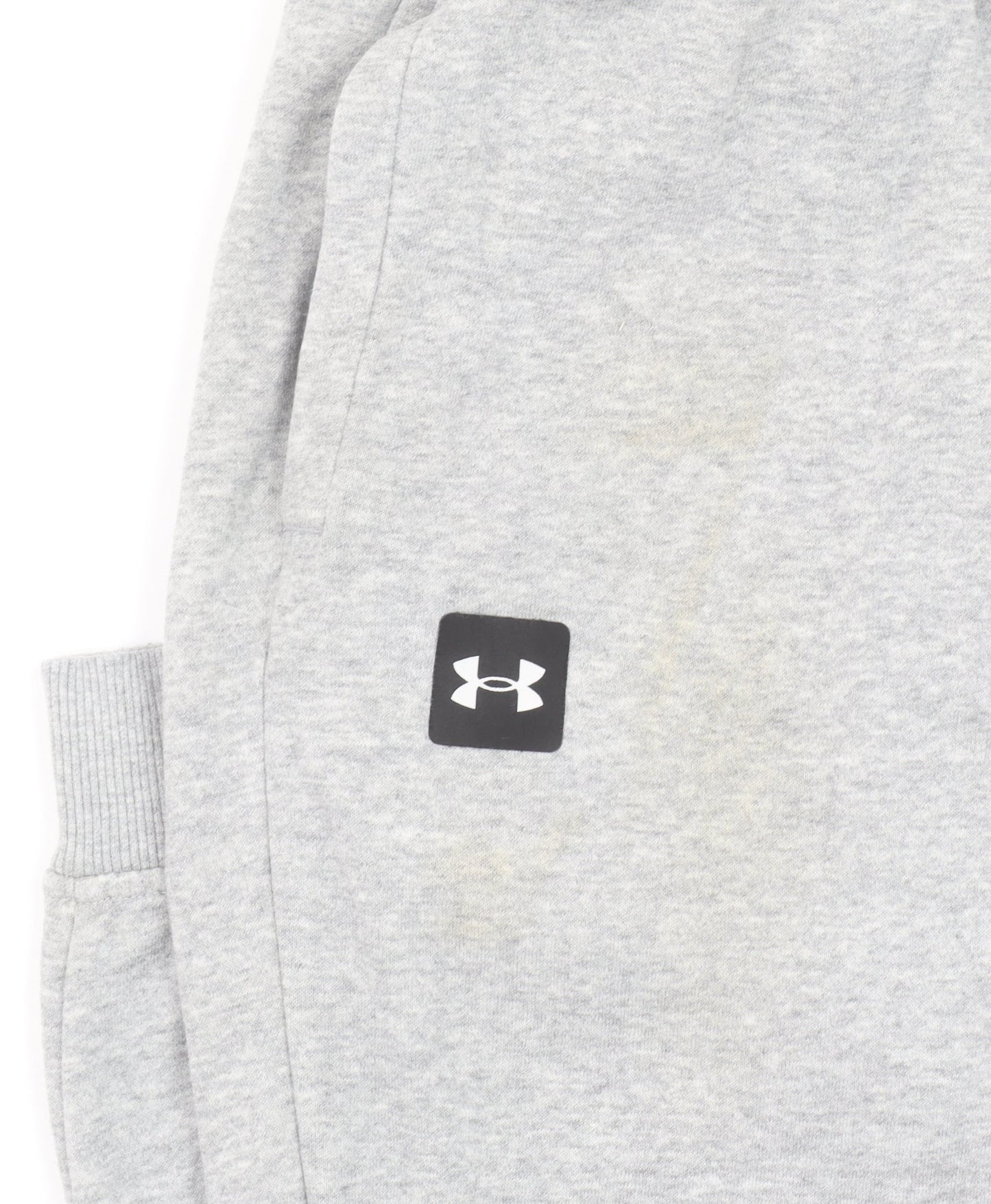 Under Armour Men Grey Small Jogger Sweatpants Fleece Relaxed Fit