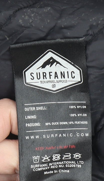Boys UK Size 10 Years Surfanic Black Puffer Jacket