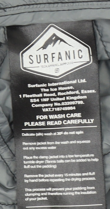 Boys UK Size 10 Years Surfanic Black Puffer Jacket