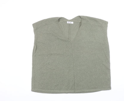 Gallery Women’s Green V-Neck Sleeveless Knit Vest L