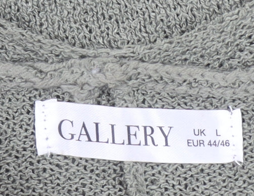 Gallery Women’s Green V-Neck Sleeveless Knit Vest L