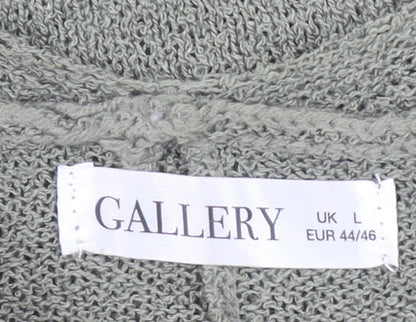 Gallery Women’s Green V-Neck Sleeveless Knit Vest L