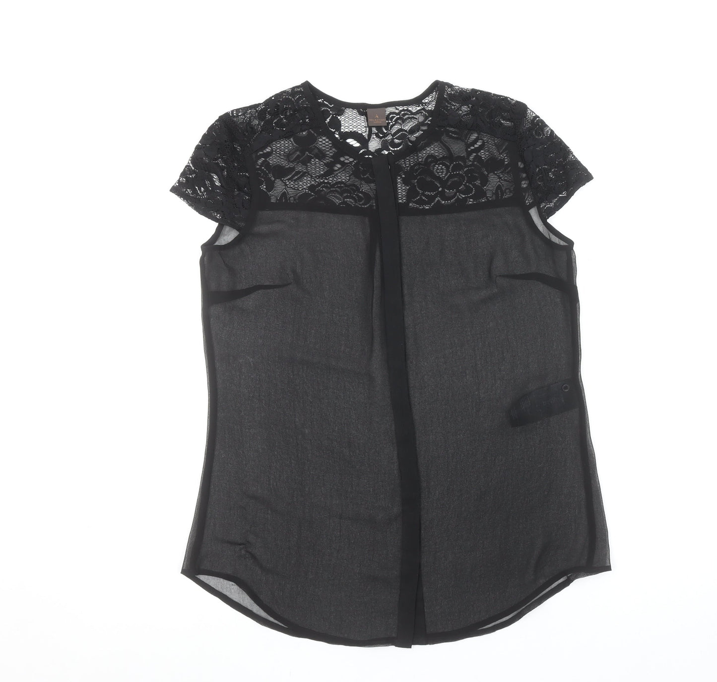 Womens UK Size 10 s.Oliver Black Blouse Blouse