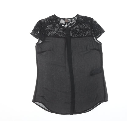 Womens UK Size 10 s.Oliver Black Blouse Blouse